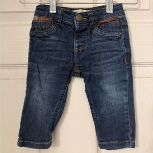 ZARA baby boy jeans with flannel detail